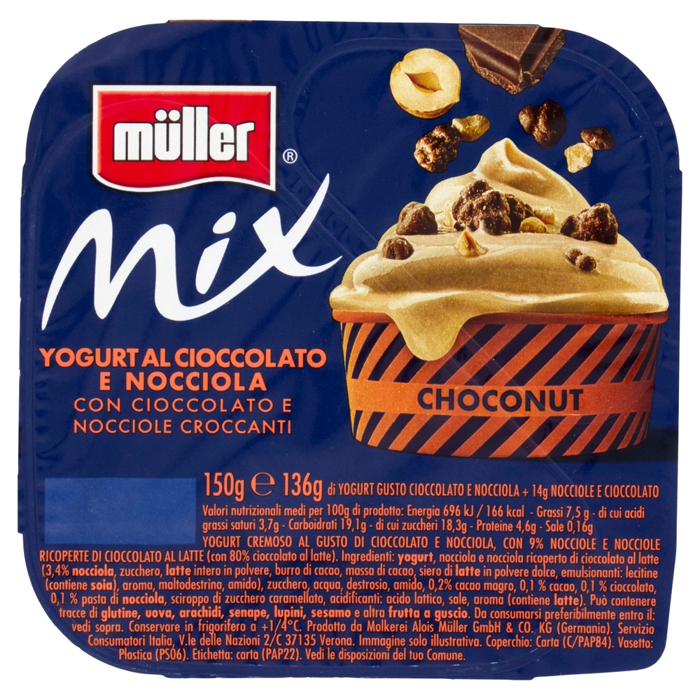 Mix Yogurt Cioccolato e Nocciola, 150 g